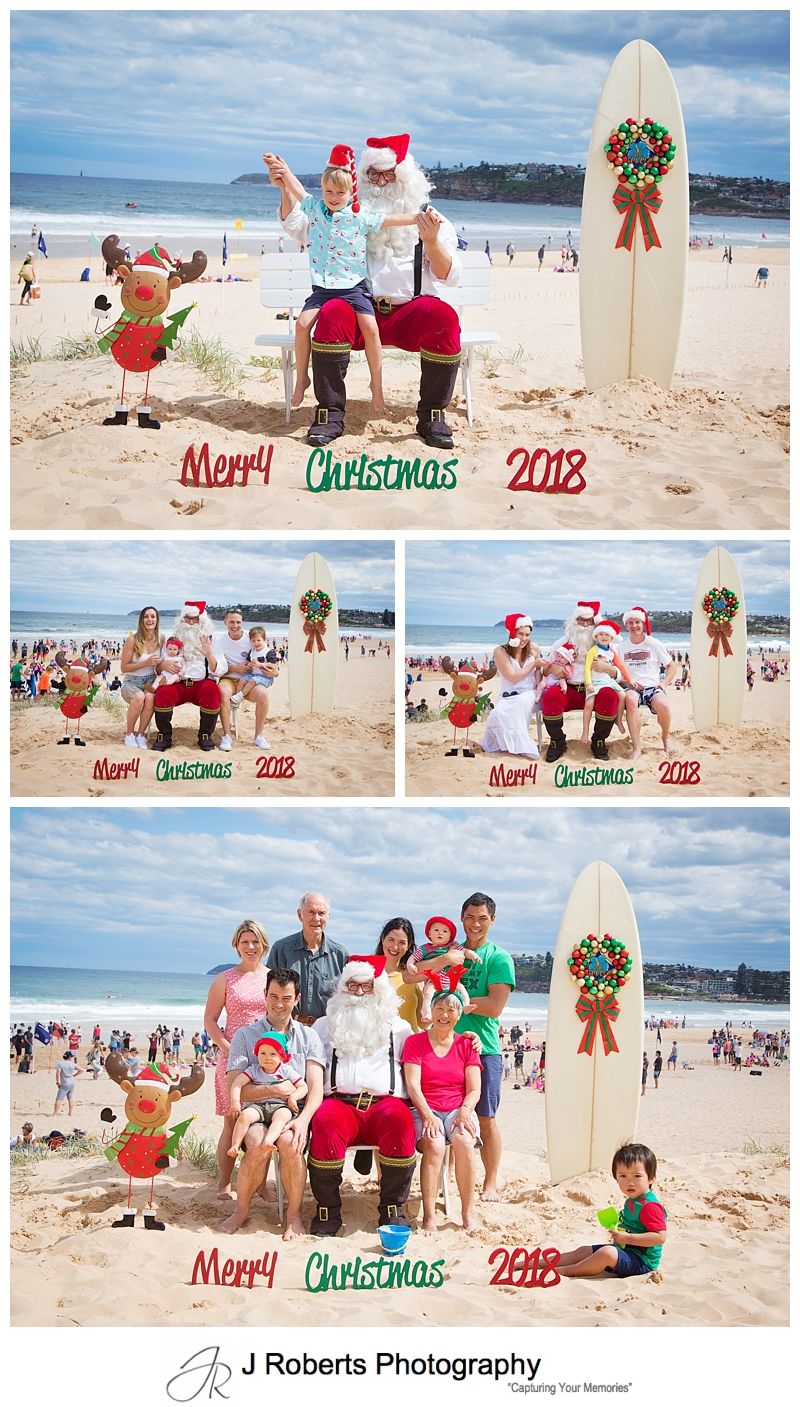 Aussie Santa Photos at Long Reef Beach Fun Times